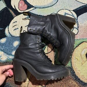 Dr Martens Kendra Leather Heeled Boots